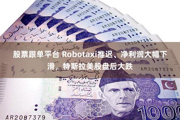 股票跟单平台 Robotaxi推迟、净利润大幅下滑，特斯拉美股盘后大跌