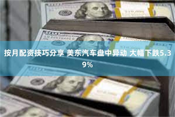 按月配资技巧分享 美东汽车盘中异动 大幅下跌5.39%