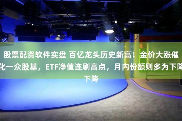 股票配资软件实盘 百亿龙头历史新高！金价大涨催化一众股基，ETF净值连刷高点，月内份额则多为下降