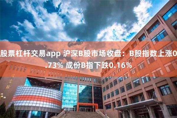 股票杠杆交易app 沪深B股市场收盘：B股指数上涨0.73% 成份B指下跌0.16%